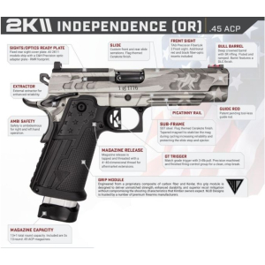 Kimber 2K11 Independence OR 45ACP 5″ Barrel 13+1