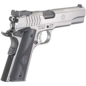 Ruger SR1911 Target Stainless Deluxe Checkered G10 9MM 5″ Barrel 9+1