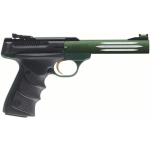 Browning Buck Mark Practical 22LR 5.5″ Barrel W/ TruGlo Fiber Optic-Pro Target Sights 10+1 Black/Anodized Green 051459490