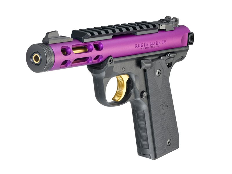 Ruger Mark IV 22/45 Lite Purple/Gold 22LR 4.4" Barrel 10+1 - Image 4