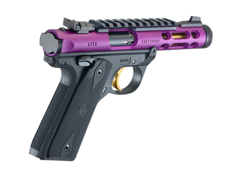Ruger Mark IV 22/45 Lite Purple/Gold 22LR 4.4" Barrel 10+1 - Image 2