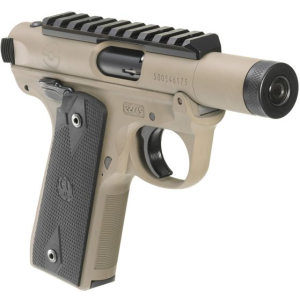 Ruger Mark IV 22/45 Tact Silencer Shop FDE 22LR 3″ 10+1