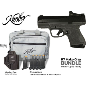 Kimber R7 Mako OI Gray Bundle 9mm 3.37″ Barrel 11+1/13+1/15+1