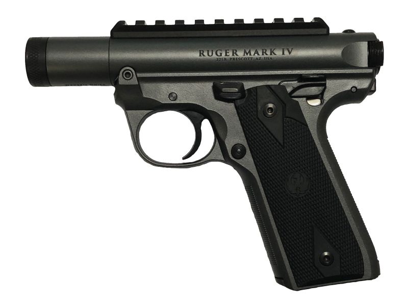 Ruger Mark IV 22/45 Tact Silencer Shop Gray 22LR 3" 10+1